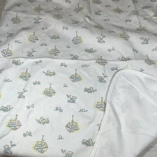 Vintage Carters Classics Receiving Baby Blanket Bear Bunny Birds Lovey Cotton H1