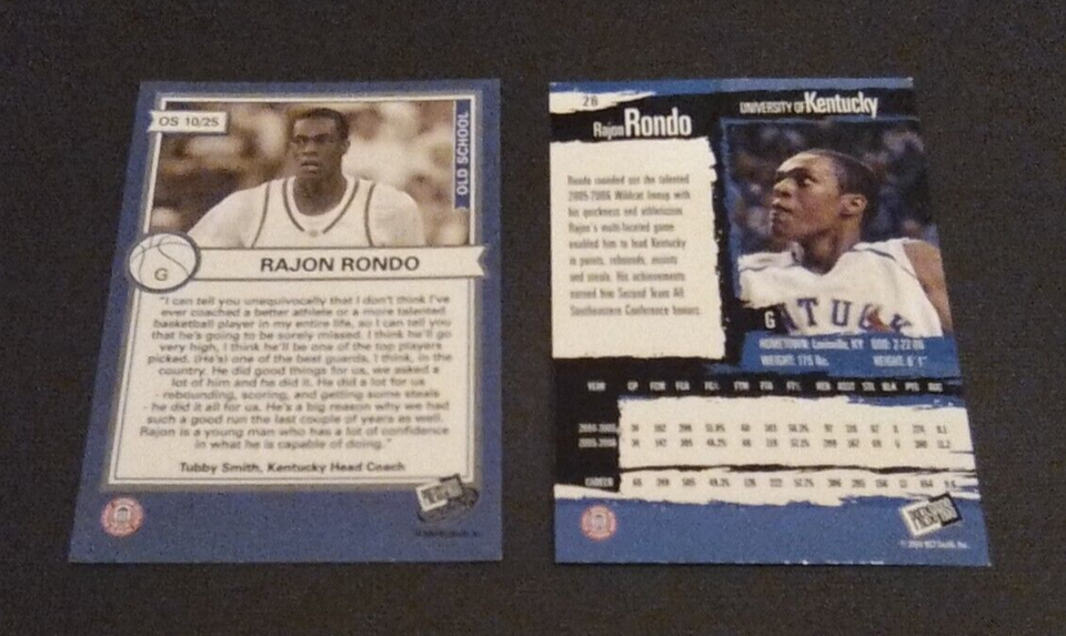 2006 Press Pass RAJON RONDO Rookie Cards #26 and Old School #10/25 ...