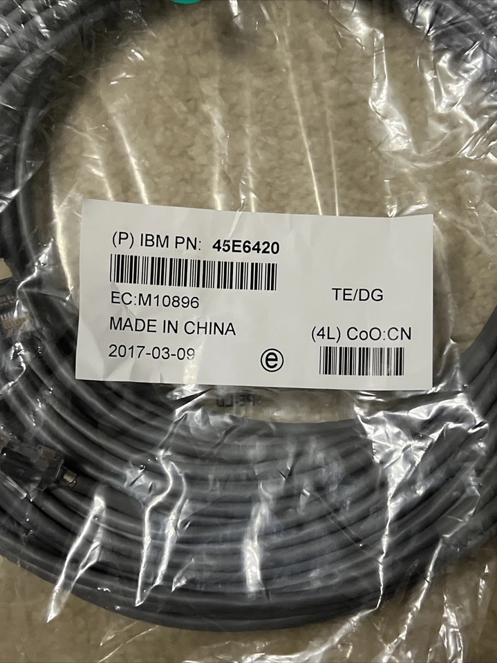 NEW 45E6420 IBM 100' Cat5 Ethernet Cable #194E - Image 3 of 3