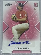 2021 LEAF PERFECT GAME NATIONAL SHOWCASE BLANK BACK PINK 1/1 JACK O’CONNOR