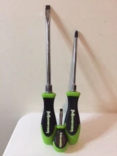Monster Tools 3 PC Screwdriver Set Slotted 3/8", Phillips PH3, Slotted Stubby 