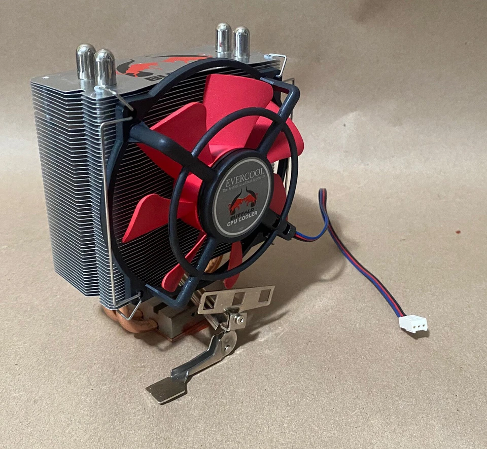 Evercool Buffalo Copper Base Dual HeatPipe AMD 754/939/940 AM2 AM3 CPU Cooler - Image 3 of 4