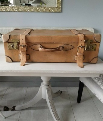 large leather suitcase