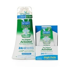 SmartMouth The Original zinc activated 16floz and 10ct single pouches combo deal