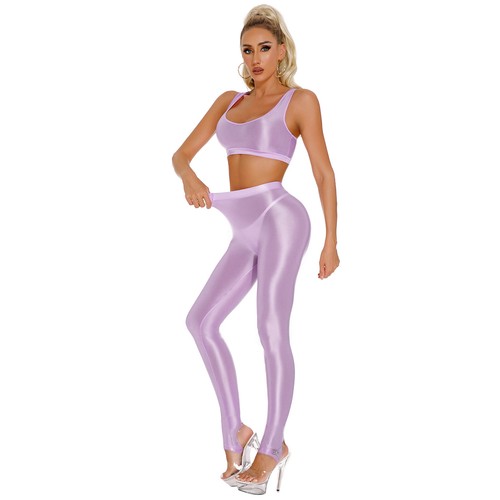 Women's Blouse Tights Suit Sleeveless Tracksuits Athletic Vest With Trousers - Picture 51 of 84