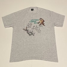 VINTAGE LOONEY TUNES BUGS BUNNY  TAZ T SHIRT LARGE 
