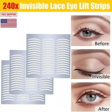 240PCS Invisible Lace Eye Lift Strips Double Eyelid Adhesive Style Tape Sticker