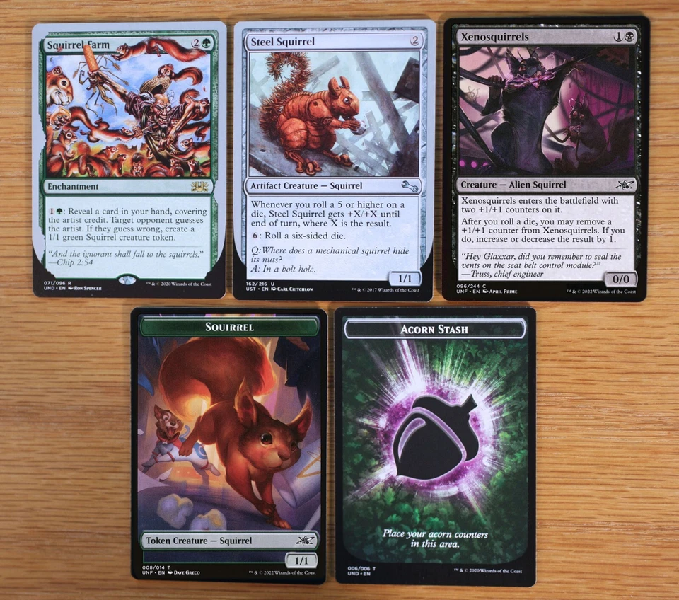 Set of 10 Different Squirrel Creatures & Spells *NM* Magic MTG Unstable Earl of - Image 3 of 3