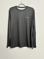 Columbia PHG Shirt Mens Med Camo Green Game Flag Long Sleeve