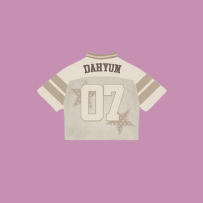 TWICE THIS IS FOR Football Jersey Beige Brown Once Shirt Kpop