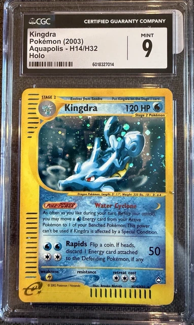 2003 POKEMON AQUAPOLIS #H14 KINGDRA-HOLO CGC 9