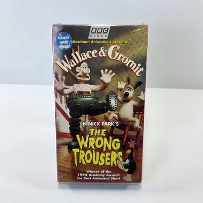 BBC Video Wallace Gromit The Wrong Trousers (Sealed) A Close Shave (Used) VHS
