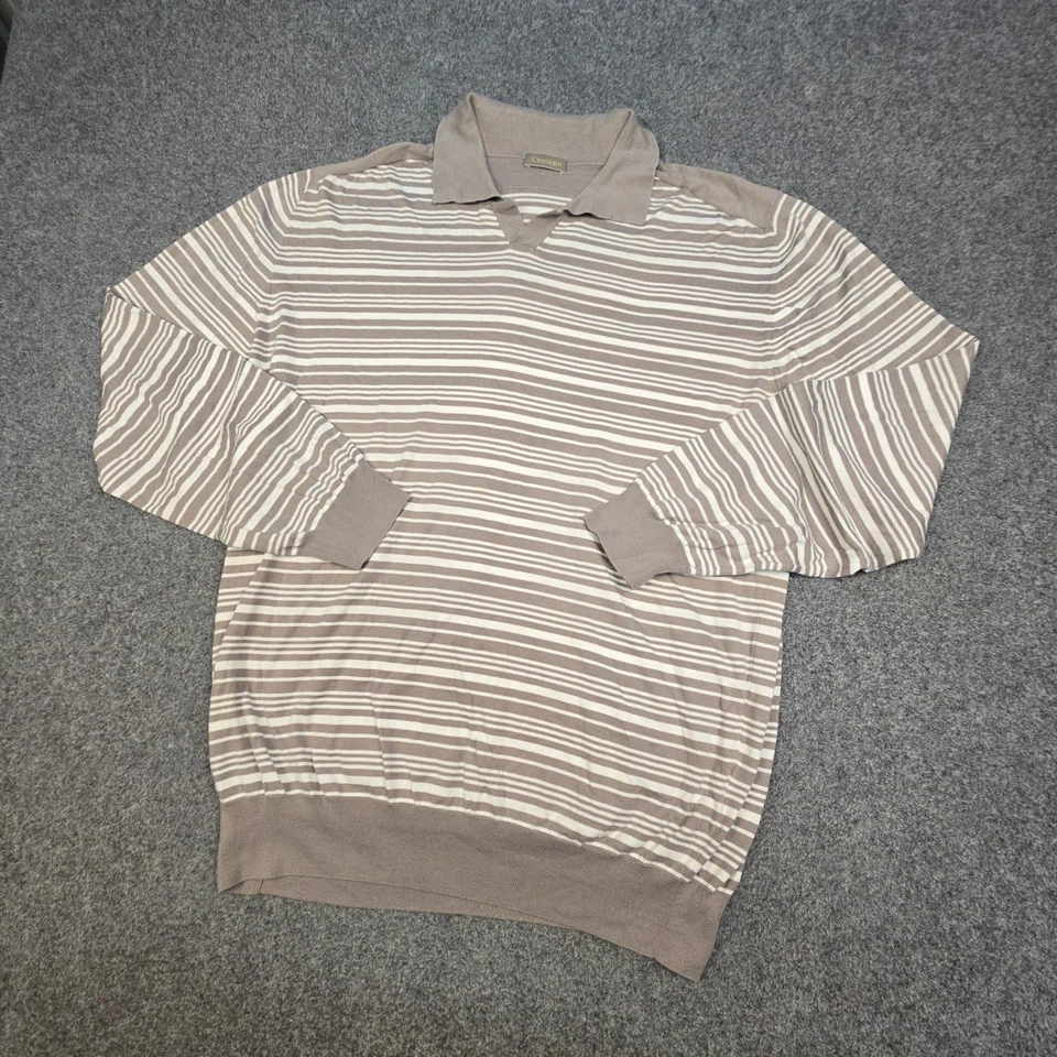 Cruciani Jersey Hombre XLARGE Beige Manga Larga Algodón Suéter Cuello Talla XL Foto 4 de 4