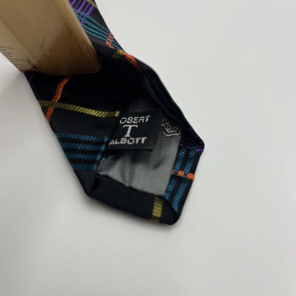 Robert Talbott Best of Class gravata de seda masculina designer xadrez multicolor 58 pol - Imagem 3 de 4