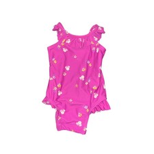 Baby Gap Disney Minnie Mouse Pink Floral Ruffle One Piece Swimsuit 12-18 Months