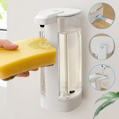 Automatisch Seifenspender 500ml Flüssigseifenspender Wandmontage mit Sensor