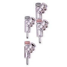 4Pcs Hi-End Rhodium Gold Plated Lock Speaker Cable Banana Plug Connector New