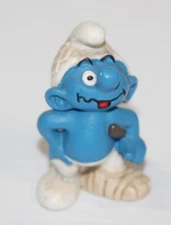 Vintage 2008 Smurfs Peyo 20709 Movie Stuntman Injured w/ Cane Bandage Figure Toy