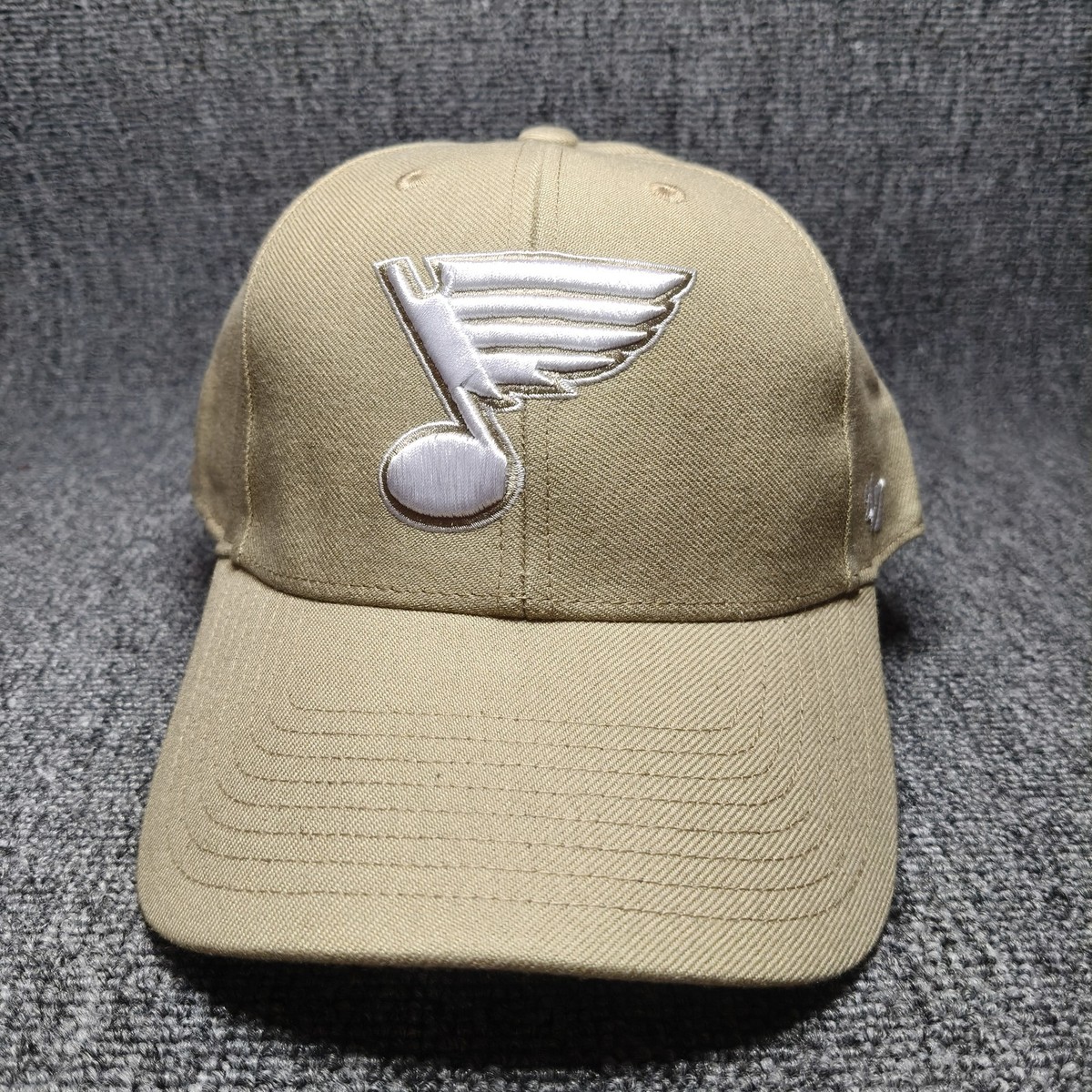'47 Brand St. Louis Blues NHL Beige Strapback Hat Cap OSFA Winged Note Logo