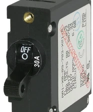 BLUE SEA 7220 A-SERIES TOGGLE CIRCUIT BREAKER, 30-AMP, BLACK TOGGLE
