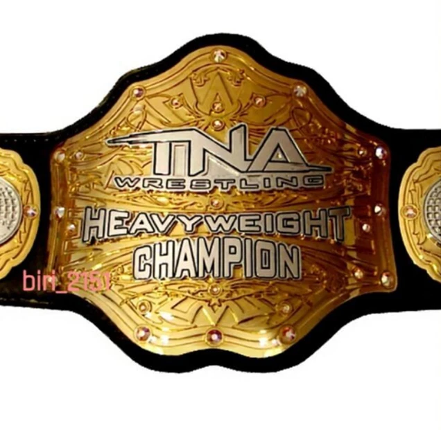 Nuevo Cinturón Campeonato Peso Pesado TNA 2MM Cinturón Réplica Latón Foto 2 de 2