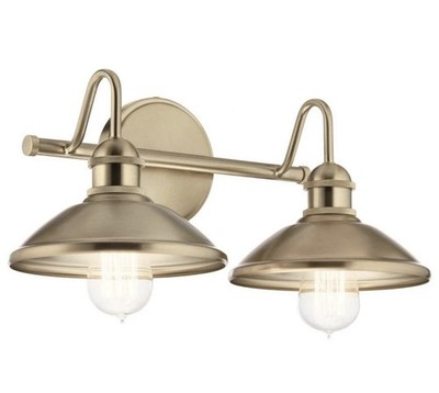 Kichler Lighting - Clyde - 2 Light Bath Vanity Approved for Damp Locations -