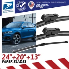 24"&20"&13" OEM Windshield Front&Rear Wiper Blades Set For Audi Q5 2009-2023 US