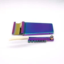 KD By AxLabs Vintage Tremolo With White Arm Tip - Maestro Style - Burnt Chrome