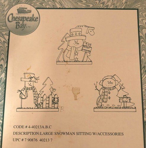 Vintage Chesapeake Bay Collectible Snowman Sit Around - Picture 11 of 12
