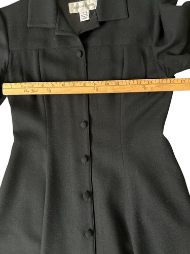 Abrigo Jones New York Vintage 100% Lana Negro - Imagen 5 de 11