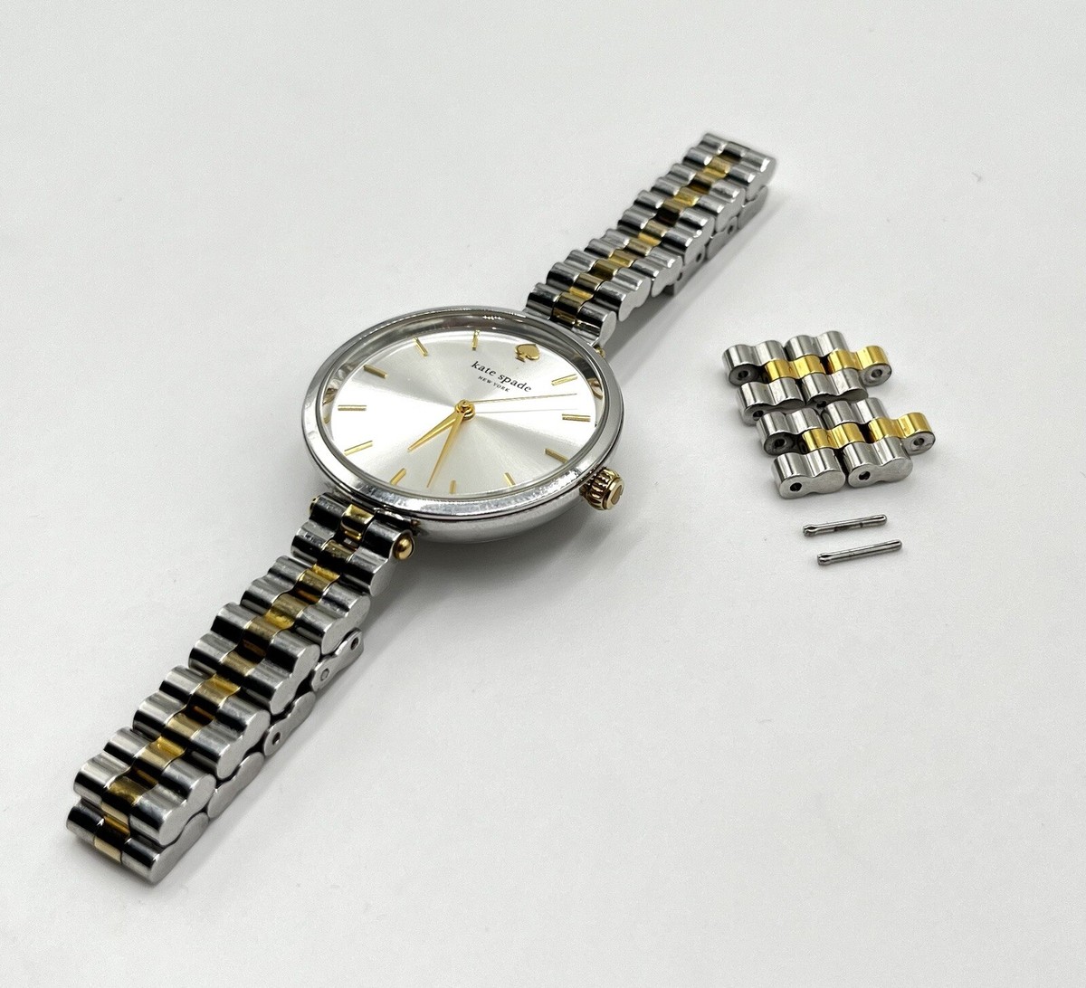 Kate Spade Womens Gold Silver Two Tone Skinny Bracelet Watch Kate Spade Womens Gold Silver Two Tone Skinny Bracelet Watch