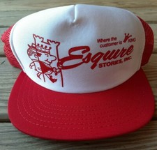 Vintage Snapback Esquire Stores Inc Advertising Logo Made in USA