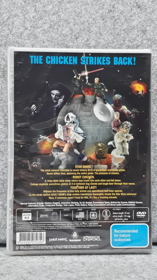 NEW: ROBOT CHICKEN Star Wars Animation Comedy Movie DVD R4 PAL Fast Free Post - Image 2 of 2