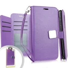 EMAX Deluxe Wallet Case w/Magnetic Belt for iPhone 11 Pro MAX (6.5") - Purple