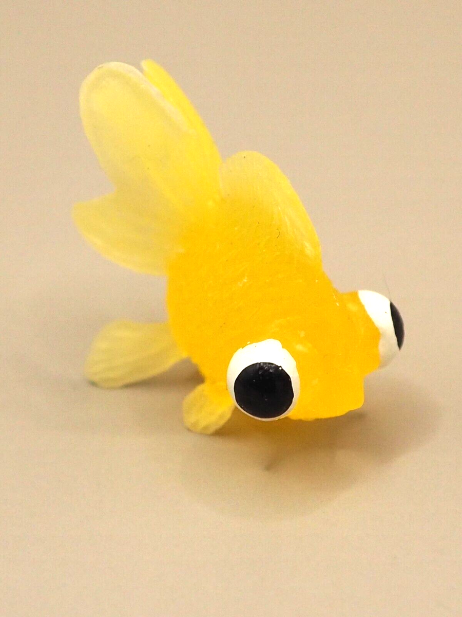 Yellow Goldfish Soft MIni Figure Goldfish Scooping Japan K702 | eBay