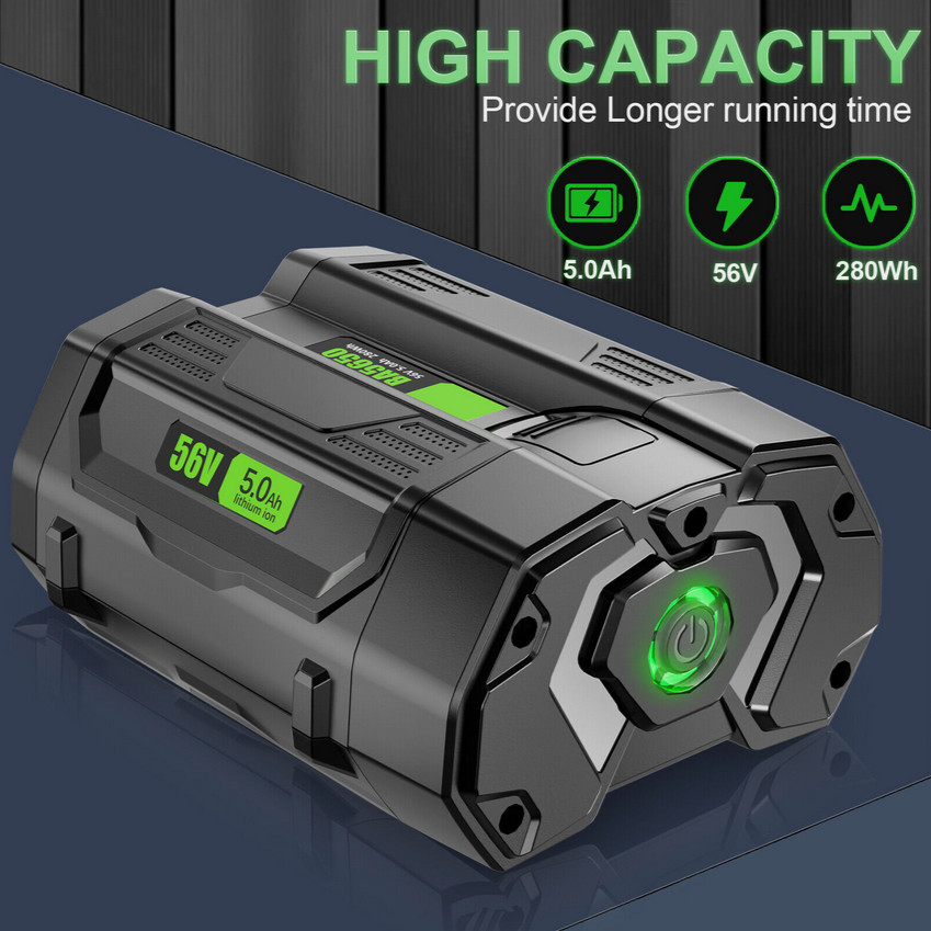 56V Battery 5.0Ah For EGO 56volt BA1400T BA4200 BA2800 Replacement Battery