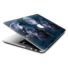 Skin Decals Wrap for MacBook Pro Retina 13" - Howling Wolves at Moon