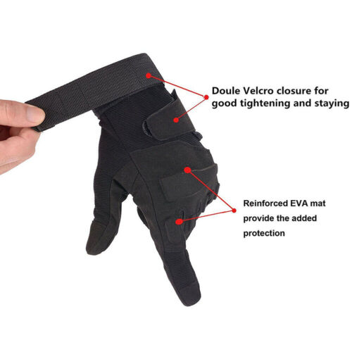 Tactical Motorcycle Motocross Full Finger Gloves Motorbike Riding Racing Mittens - Foto 5 di 13