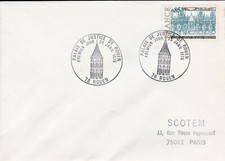 L15 -MARCOPHILIE - FRANCE - PALAIS DE JUSTICE DE ROUEN - 1975 .