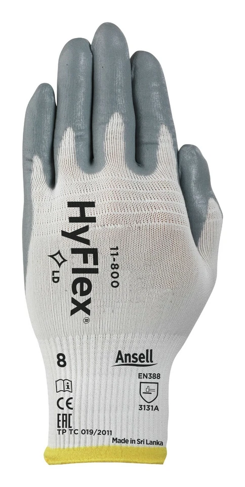 Nitras Ansell HyFlex® 11-800 Schutzhandschuhe, Arbeitsschutz-Handschuhe, Montage - Bild 4 von 4