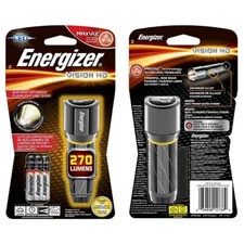 Energizer Vision HD Flashlight 270 Lumens EPMHH32E 3AAA Batteies Wide Beam