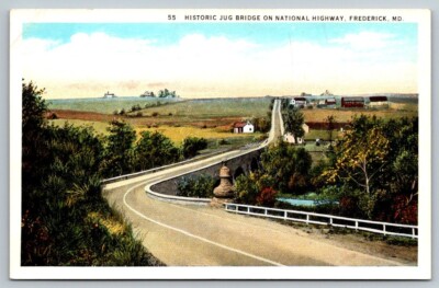 Vintage Maryland Postcard - Frederick - Historic Jug Bridge