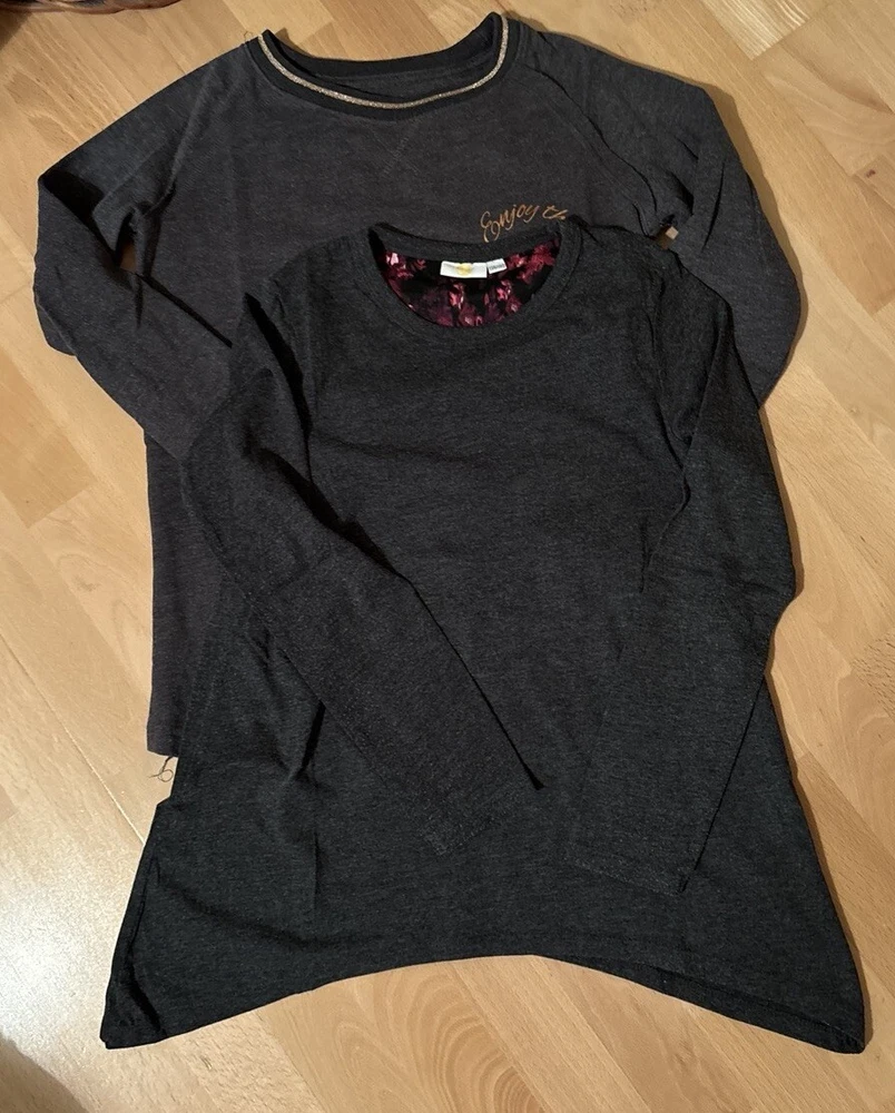 2 Shirts Basic, langarm, Größe 134/140, 140