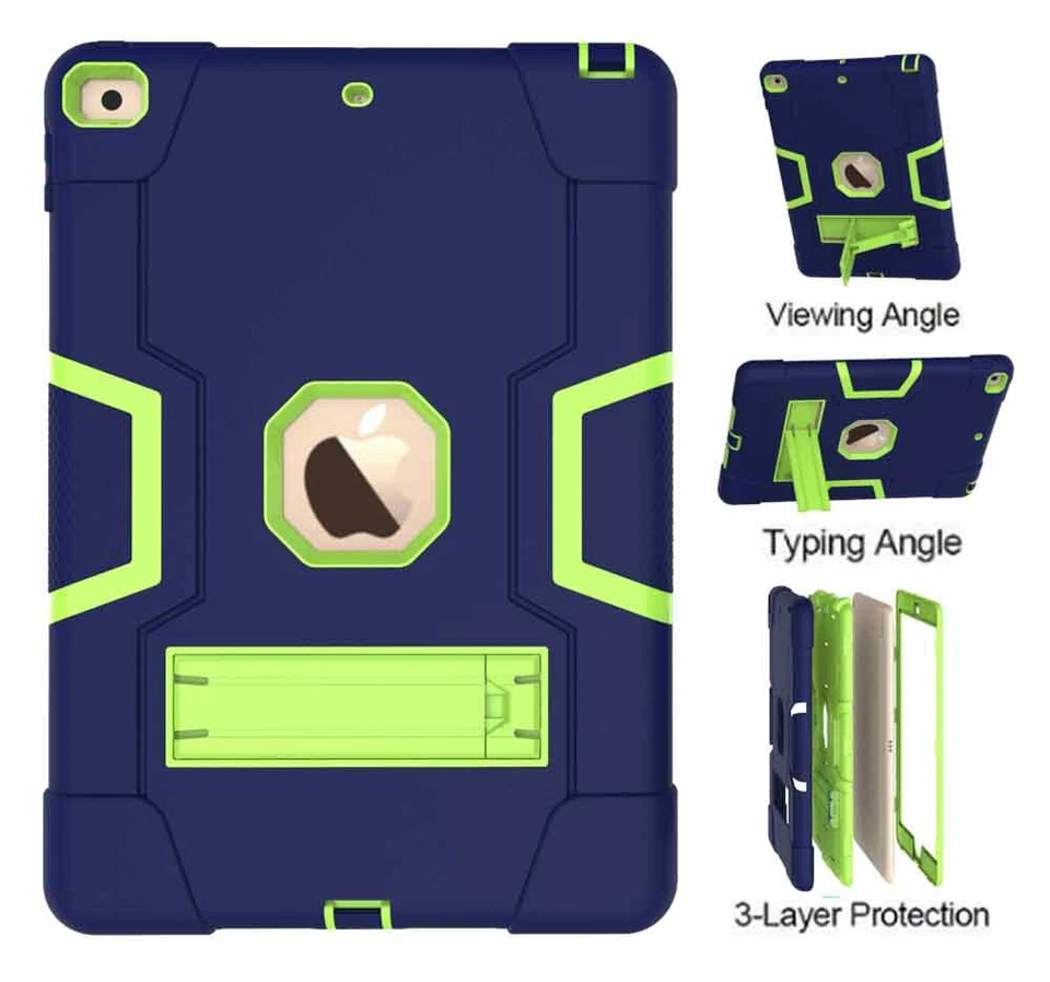 For iPad 7th 6th 5th Gen/Mini/Air 2/Pro Shockproof Rugged Armor Hard Case Cover - Image 4 of 4