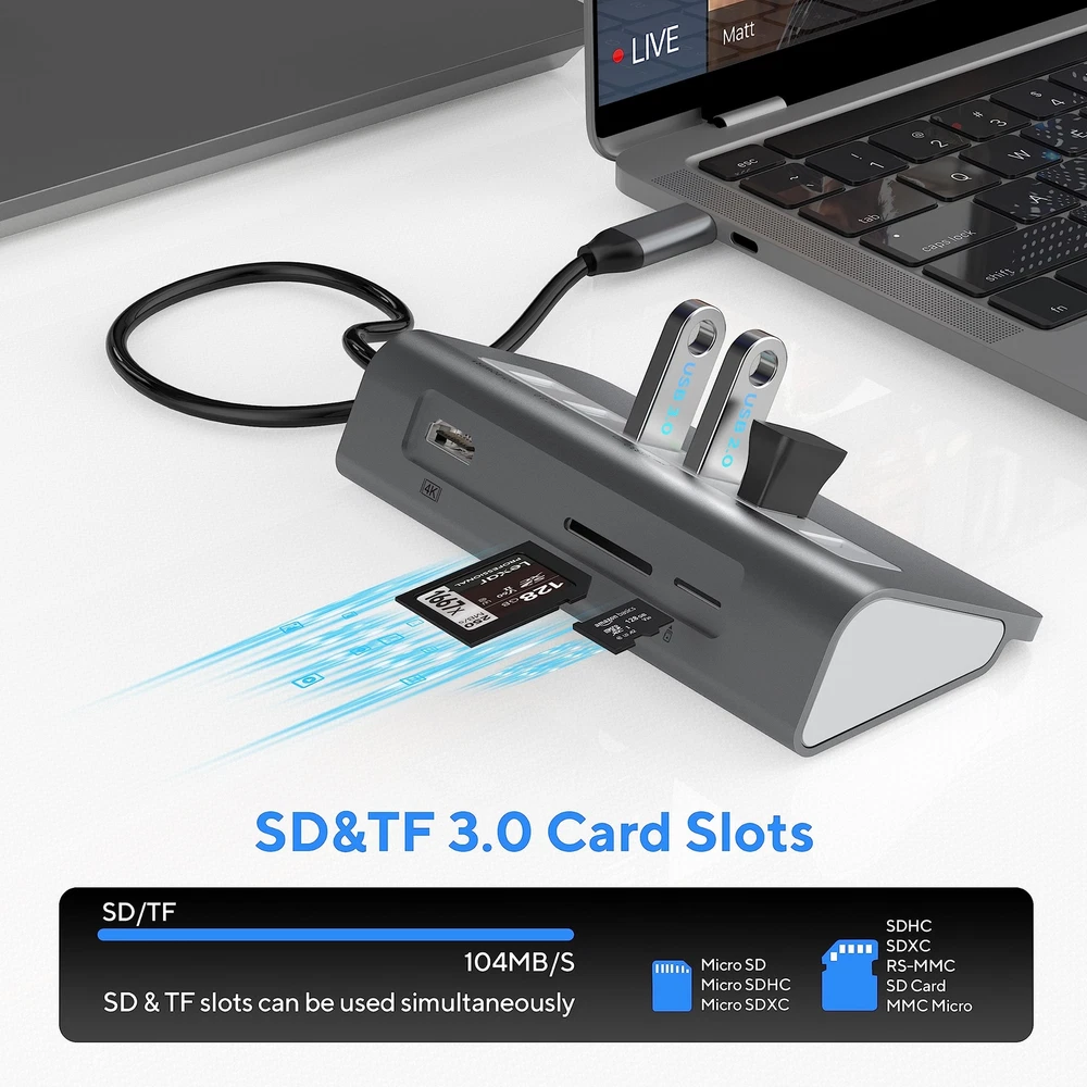 Usb C Hub 9in1 Usb C Hub Multiport Adapter Docking Station Usb Hub With 4k30hz H