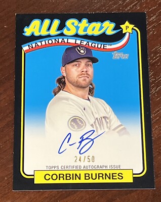 2024 Topps 1989 All-Stars Auto Black Corbin Burnes Auto /50