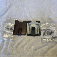 Slim Wallet for Men with Card Holder Money Clip Black And Brown (2 Pack)