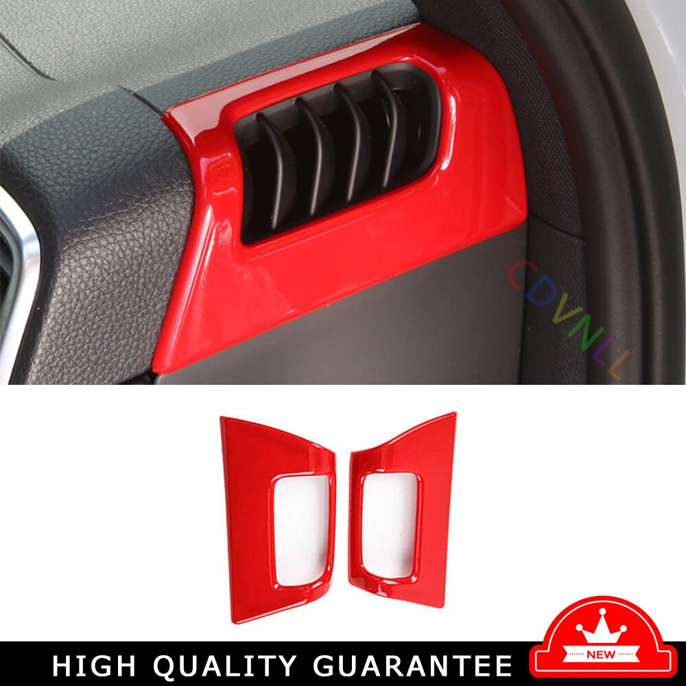 For Porsche Cayenne 2018-2022 Bright Red Dashboard L&R Air Outlet Vent Trim 2*