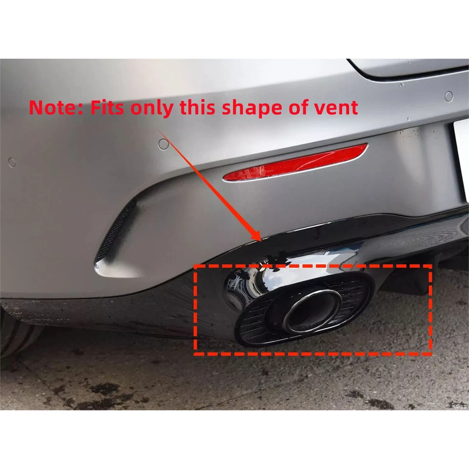 Black Rear Exhaust Muffler Pipes For Benz A/CLA Class W177 C118 CLA35 GLB35 AMG Foto 3 de 4