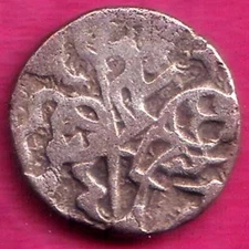 DELHI SULTAN SAMANT DEVA HORSE MAN & BULL TYPE RARE BILLON COIN  #DM699